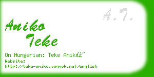 aniko teke business card